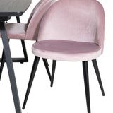 Inca Extentiontable - Černá top / černá Nohy+Velvet Jídelní židle - Pink / Black_4