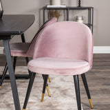 Rozšiřitelný Inca - černý top / černé nohy + sametová jídelní židle mosaz - růžová / černá_4