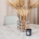 Kulatý jídelní stůl Estelle ø106 H75 - Bílá / Černá+Polar Plastová jídelní židle - Černé nohy / Šedá Plast_4