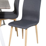 Jídelní stůl Marina - šedý "dub" / bílé nohy + Windu Matstol - Ek-Look / Mörkgrå _6