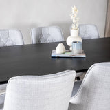Dipp jídelní stůl - 180*90cm - Černá dýha / celé černé nohy +Velvet Deluxe Di