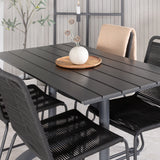 Stohovací křeslo Denver 70*120 Black/Black+Lindos - Black Alu / Black Rope_4