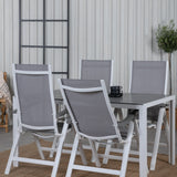 Break Table 150*90 - White/Grey+Albany Light 5ti pólový bílý alu / Grey Textilene_4