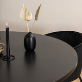 Copenhagen - Jídelní stůl kulatý - Černá / Černá + Berit Židle - Černá / Černá Velvet_4