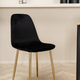 Jídelní stůl Pelle, černá černá Černá+Polar jídelní židle, černá mosaz_6