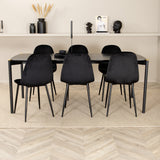 Jídelní stůl Pelle , Černá černá Černá+Polar jídelní židle , Černé nohy Black Velvet (ers√§tter 19902,888)_6