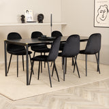 Jídelní stůl Pelle , Černá černá Černá+Polar jídelní židle , Černé nohy Black Velvet (ers√§tter 19902,888)_6