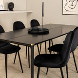 Jídelní stůl Pelle , Černá černá Černá+Polar jídelní židle , Černé nohy Black Velvet (ers√§tter 19902,888)_6