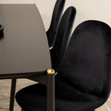 Jídelní stůl Pelle , Černá černá Černá+Polar jídelní židle , Černé nohy Black Velvet (ers√§tter 19902,888)_6