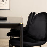 Jídelní stůl Pelle , Černá černá Černá+Polar jídelní židle , Černé nohy Black Velvet (ers√§tter 19902,888)_6