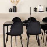 Jídelní stůl Pelle , Černá černá Černá+Polar jídelní židle , Černé nohy Black Velvet (ers√§tter 19902,888)_6