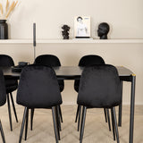 Jídelní stůl Pelle , Černá černá Černá+Polar jídelní židle , Černé nohy Black Velvet (ers√§tter 19902,888)_6