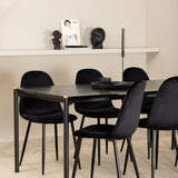 Jídelní stůl Pelle , Černá černá Černá+Polar jídelní židle , Černé nohy Black Velvet (ers√§tter 19902,888)_6
