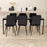 Jídelní stůl Pelle, černá černá Černá+Windu Lyx židle, černá černá Velvet_6