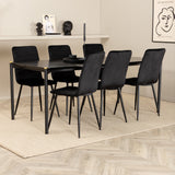 Jídelní stůl Pelle, černá černá Černá+Windu Lyx židle, černá černá Velvet_6