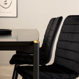 Jídelní stůl Pelle, černá černá Černá+Windu Lyx židle, černá černá Velvet_6