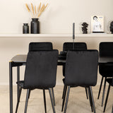 Jídelní stůl Pelle, černá černá Černá+Windu Lyx židle, černá černá Velvet_6