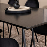 Jídelní stůl Petra , černá černá dýha+jídelní židle Polar , černé nohy Black Velvet (ers√§tter 19902,888)_6