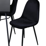 Jídelní stůl Petra , černá černá dýha+jídelní židle Polar , černé nohy Black Velvet (ers√§tter 19902,888)_6