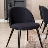 Jídelní stůl Petra, černá černá dýha+sametová jídelní židle, černé nohy, černá látka_6