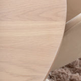 Bianca kulatý jídelní stůl , White Wash Černá dýha + židle Berit , Black Beige Velvet_4