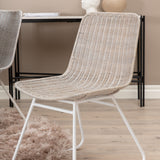 Bianca kulatý jídelní stůl, White Wash Černá dýha+Cirebon jídelní židle, White Wash_4