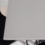 Jídelní stůl Piazza, černá šedá dýha+muce jídelní židle, černé nohy, černá látka_6