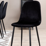 Jídelní stůl Piazza, černá šedá dýha+polární jídelní židle, černé nohy Black Velvet (ers√§tter 19902,888)_6