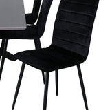 Jídelní stůl Piazza, černá šedá dýha + židle Windu Lyx, černá černá Velvet_6