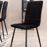 Jídelní stůl Piazza, černá šedá dýha + židle Windu Lyx, černá černá Velvet_6