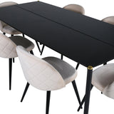 Jídelní stůl Pelle - Černá / černá Židle Black+Velvet Stitches - Černá / Béžová Velvet_6