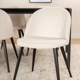 Jídelní stůl Pelle - Černá / černá Černá+Velvet Jídelní židle Manšestr - Béžová / Černá_6