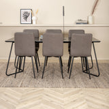 Jídelní stůl Petra - černá / černá dýha + židle Windu Lyx - černá / šedá mikrovlákno_6