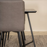 Jídelní stůl Petra - černá / černá dýha + židle Windu Lyx - černá / šedá mikrovlákno_6