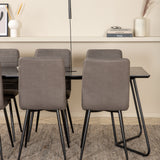 Jídelní stůl Petra - černá / černá dýha + židle Windu Lyx - černá / šedá mikrovlákno_6