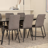 Jídelní stůl Petra - černá / černá dýha + židle Windu Lyx - černá / šedá mikrovlákno_6