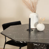 Kulatý jídelní stůl Marbs - Černá / Černá sklo Marble+Kenth Židle - Černá / Černá Velvet_4