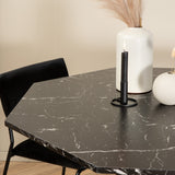 Kulatý jídelní stůl Marbs - Černá / Černá sklo Marble+Kenth Židle - Černá / Černá Velvet_4