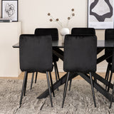 Jídelní stůl Piazza - černá / černá dýha + židle Windu Lyx - černá / černý samet_6