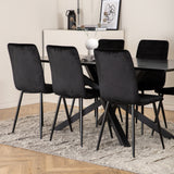 Jídelní stůl Piazza - černá / černá dýha + židle Windu Lyx - černá / černý samet_6