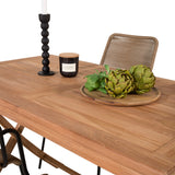 Kenya Jídelní stůl 120*70*H75 - Teak+Lindos - Křeslo - Black Alu / Latte Rope_4