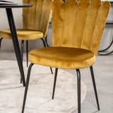 Plaza Runt Matbord - Svart / Svart - ø100*H75 + židle Limhamn - žlutá _4