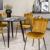 Plaza Runt Matbord - Svart / Svart - ø100*H75 + židle Limhamn - žlutá _4