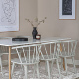 Polar Matbord - Ek-Look / Vit- 180*90*H75 +Bullerbyn - Jídelní židle - Světle šedá _6