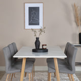 Polar Matbord - Ek-Look / Vit- 180*90*H75 +Mace Matstol - Ek-Look / Mellangrå _6