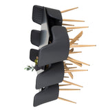Piazza Matbord - Ek-look / svart - 180*90*75 +Comfort Karmstol - Ek-Look / Svart PU _6