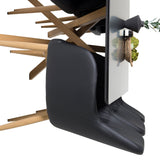 Piazza Matbord - Ek-look / svart - 180*90*75 +Comfort Karmstol - Ek-Look / Svart PU _6