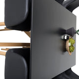 Piazza Matbord - Ek-look / svart - 180*90*75 +Comfort Karmstol - Ek-Look / Svart PU _6