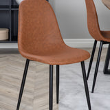 Jídelní stůl Inca - 160/200*85*H75 - Dub / Černá - Jídelní židle Polar - Hnědá / Černá 4