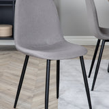 Jídelní stůl Inca - 160/200*85*H75 - Dub / Černá + Židle Polar - Šedá látka Černé nohy _4